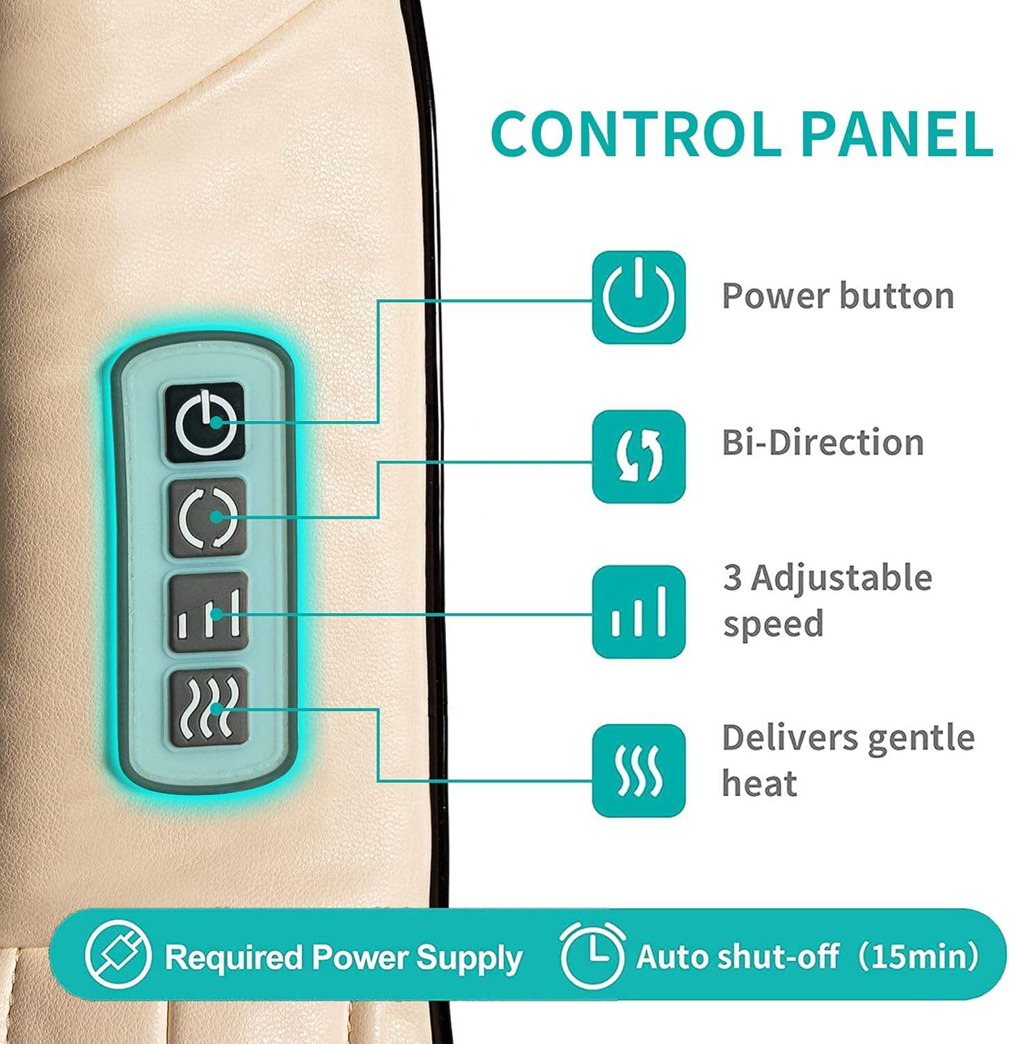 Shiatsu Neck and Back Massager with Soothing Heat, Electric Deep Tissue 3D Kneading Massage for Shoulder, Leg, Body Muscle Pain Relief, Home, Office, and Car