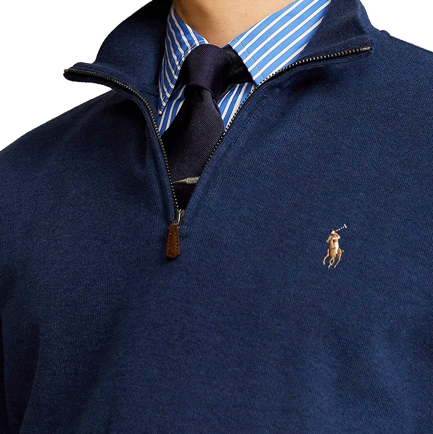 POLO RALPH LAUREN Men's Classic Estate-Rib Quarter-Zip Pullover Sweater