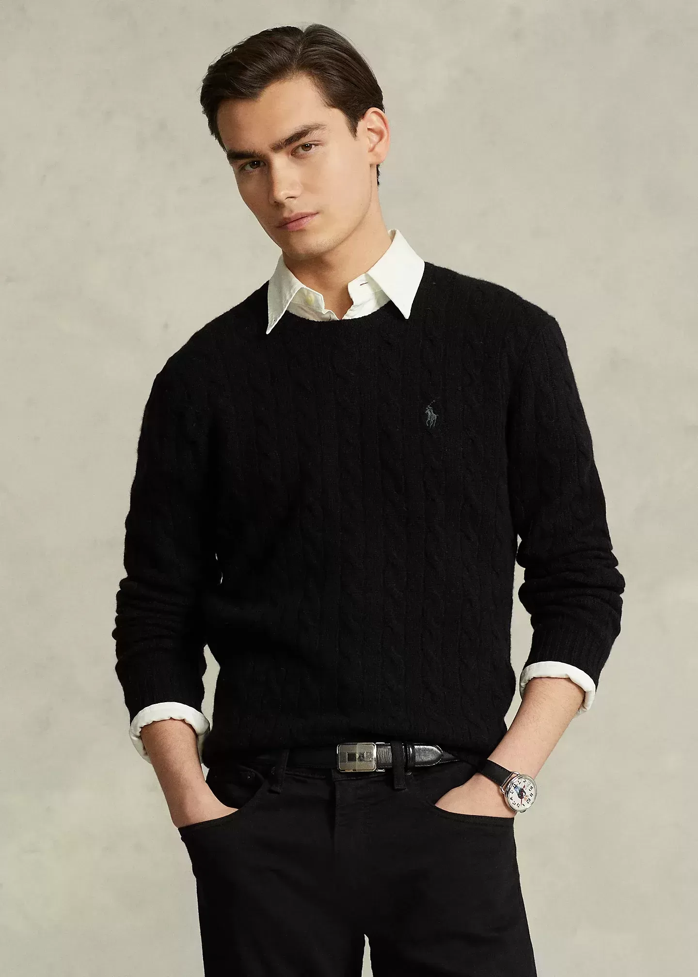 Polo Ralph Lauren Cable-Knit Wool-Cashmere Sweater