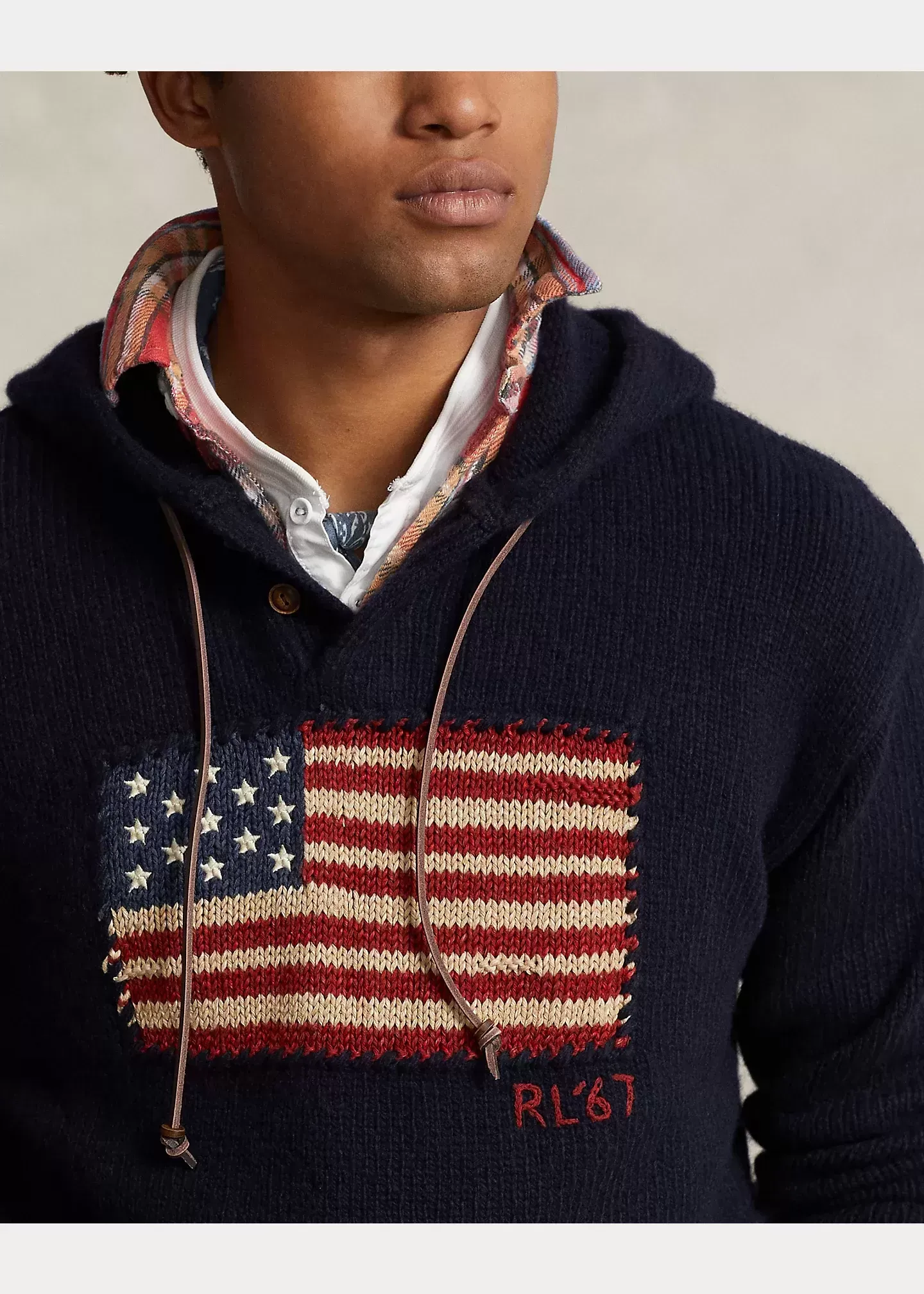 Polo Ralph Lauren Flag Wool-Blend Hooded Sweater