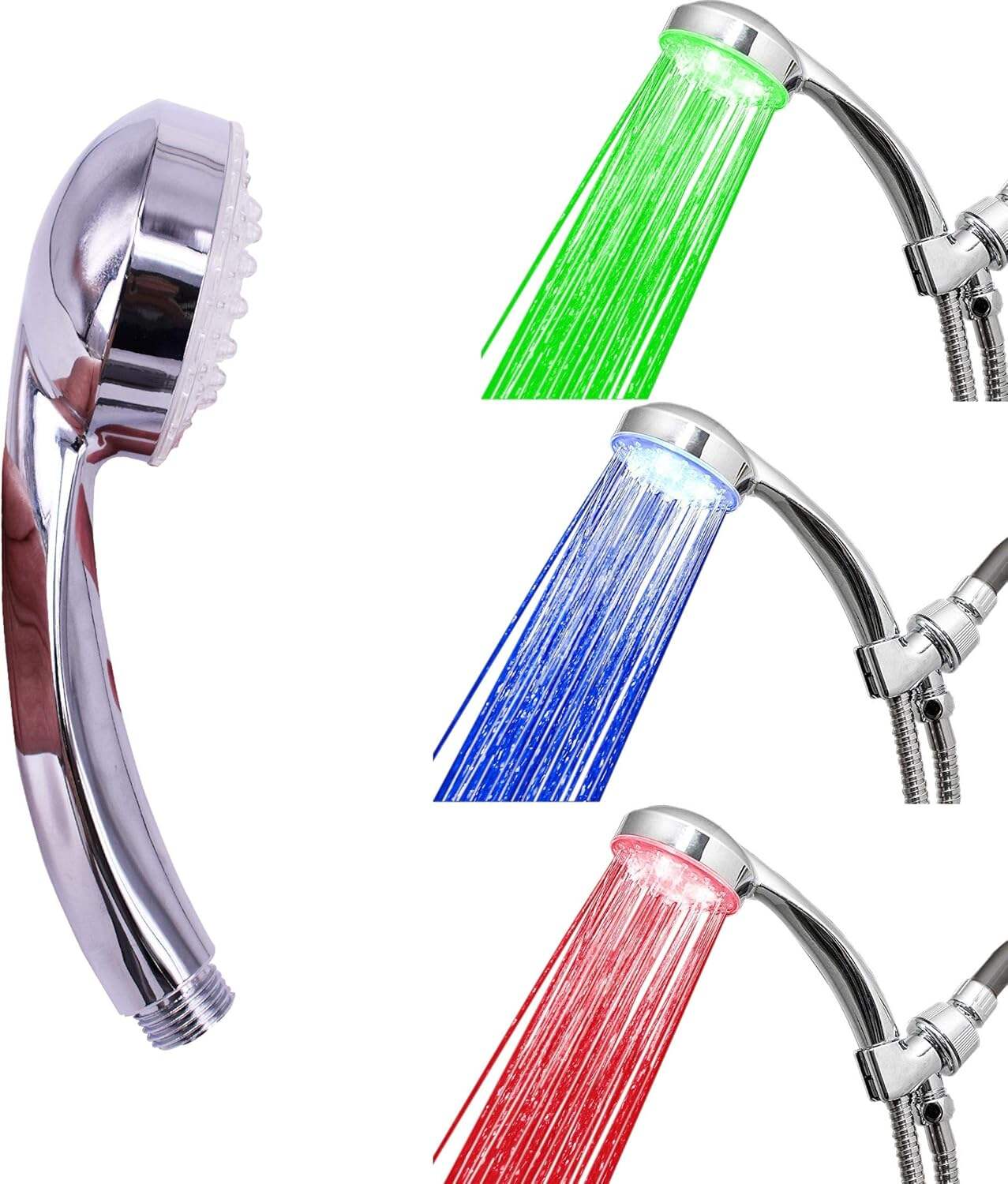 2 Pack 3-Color Temperature Sensitive Gradient LED Water Faucet Light - Color Changing Tap for Kitchen & Bathroom