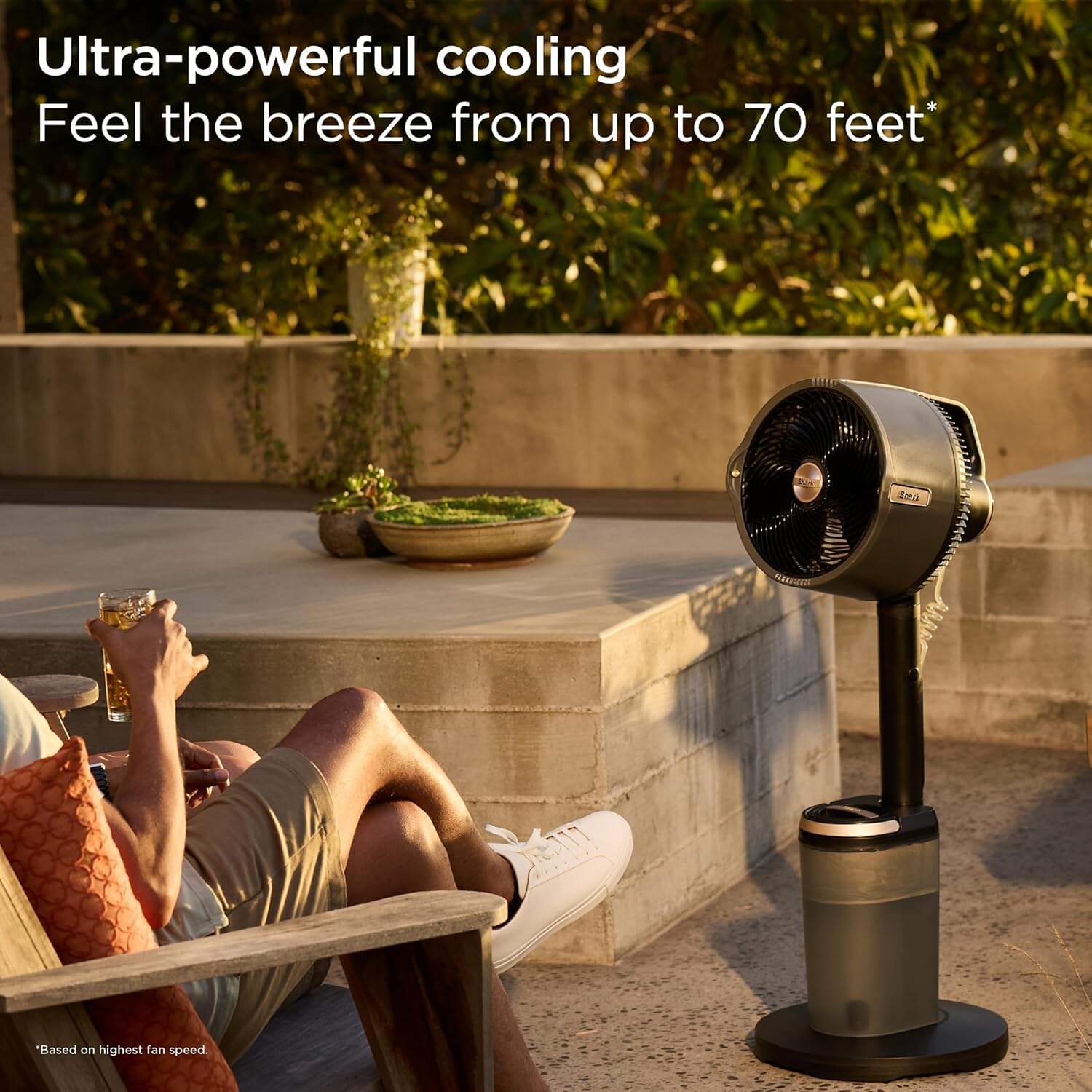 Shark FlexBreeze Pro Mist Fan — Indoor & Outdoor, Integrated Misting