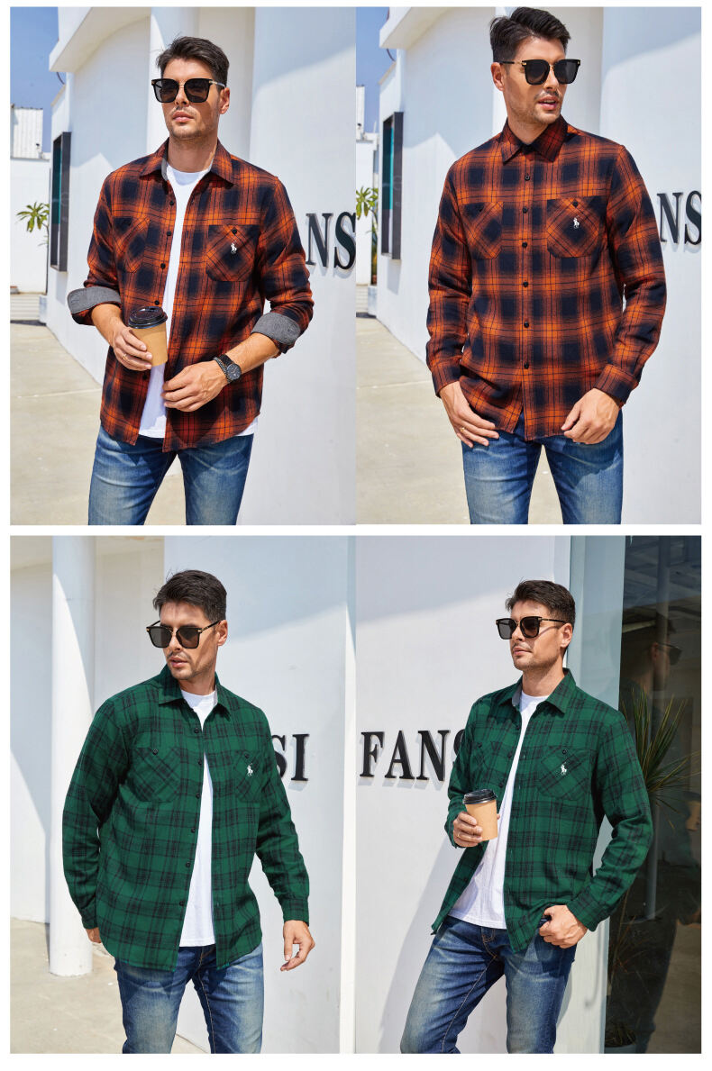 Ralph Lauren Men's flannel plaid shirt(Last day of limited time specials)