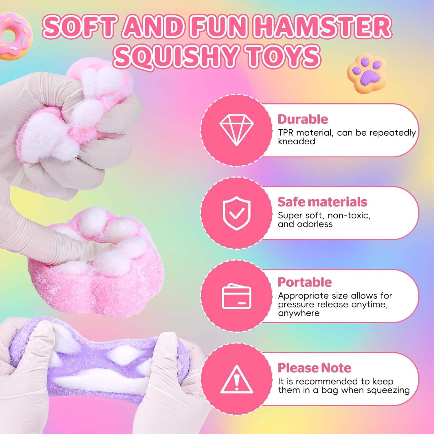 Big Taba Squishy Toys-3.15in, Handmade Ultra Soft Chick Taba Squishy Kit, Cute Fidget Toys Silicone Squeeze Toys for Kids & Adults Stress Relief