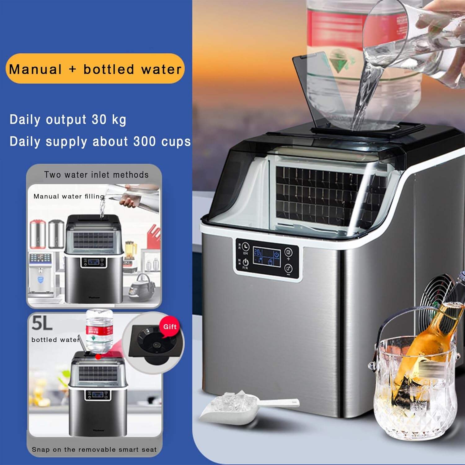 Ice Cube Maker Machine Countertop