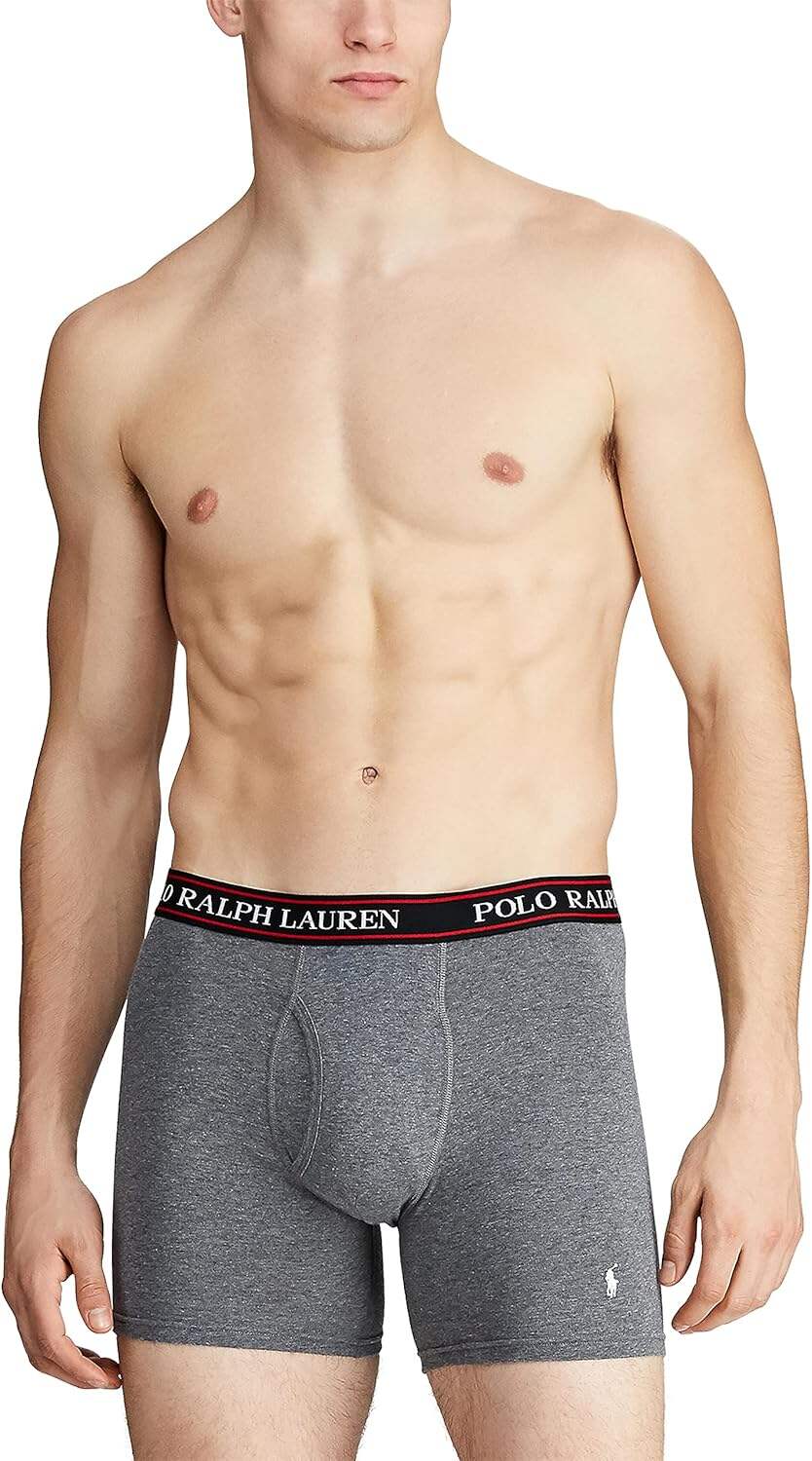 Polo Ralph Lauren Men's Stretch Classic Fit Boxer Briefs, Trunks & Long Leg Available, 3-pack