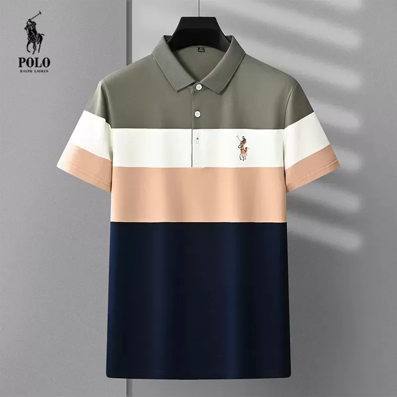 Ralph Lauren summer new embroidery striped polo shirt