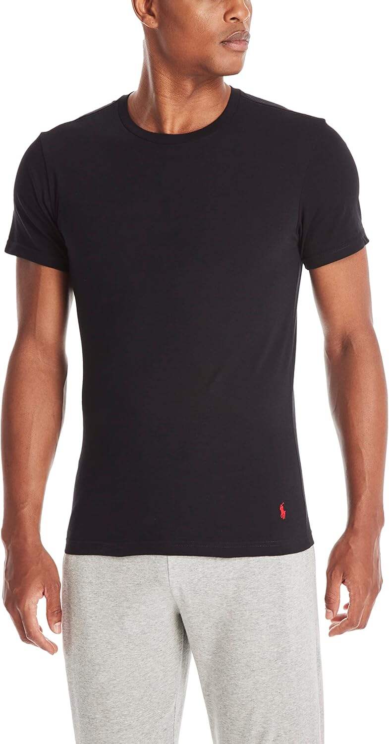 POLO Men's Polo Ralph Lauren Slim Fit Wicking Crew Undershirts (3 Pack)