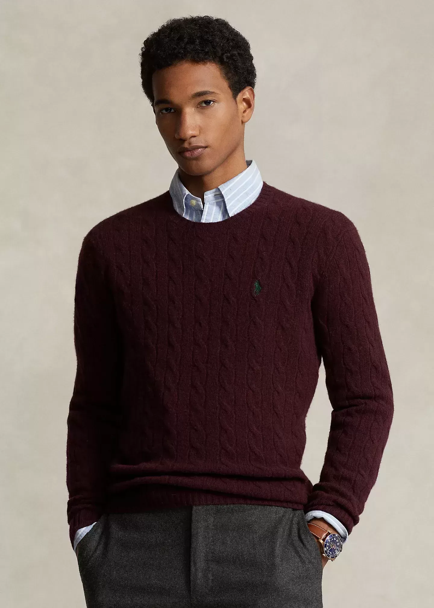 Polo Ralph Lauren Cable-Knit Wool-Cashmere Sweater