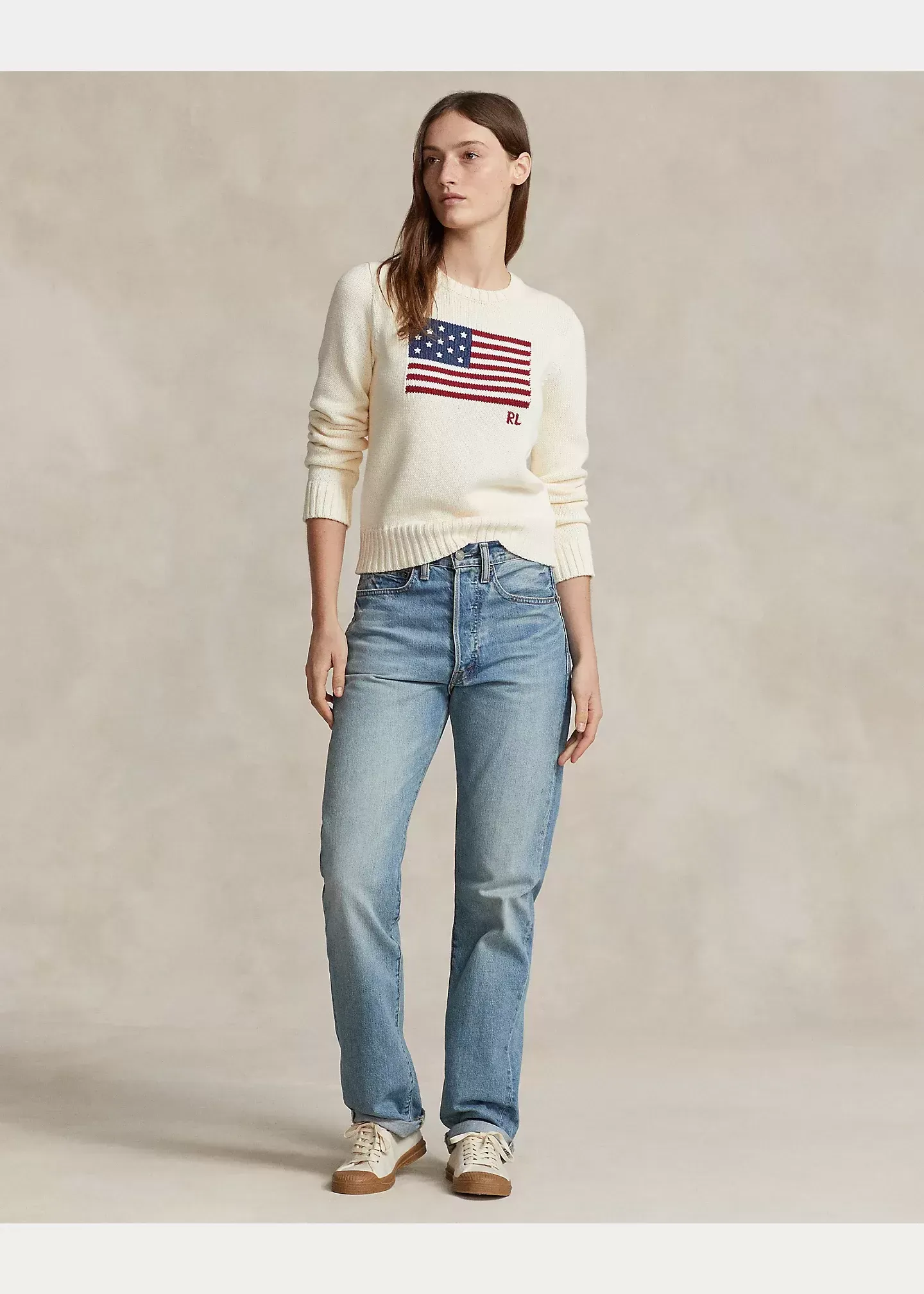 Polo Ralph Lauren Flag Cotton Crewneck Sweater