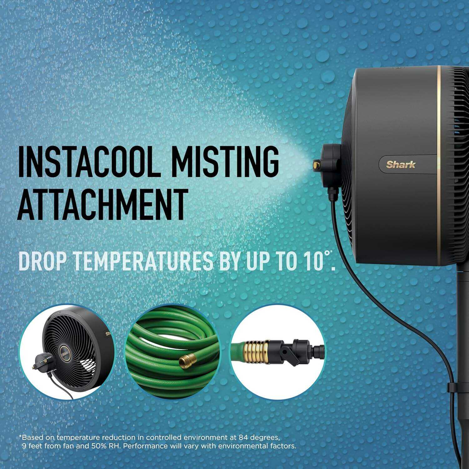 Shark FlexBreeze Pro Mist Fan — Indoor & Outdoor, Integrated Misting