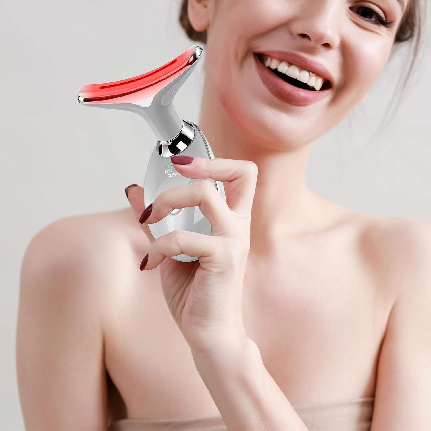 Facial Massager Red-Light-Therapy-for-Face and Neck, Face 𝖲 culpting Wand with 7 Color