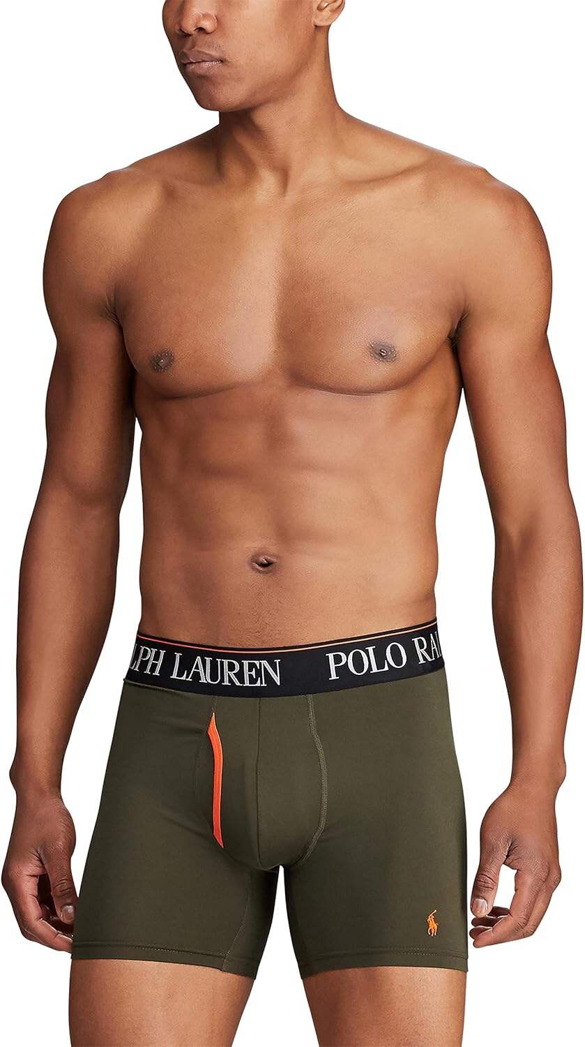 Polo Ralph Lauren Men's 4D Flex Cool Microfiber Boxer Briefs 3 Pack