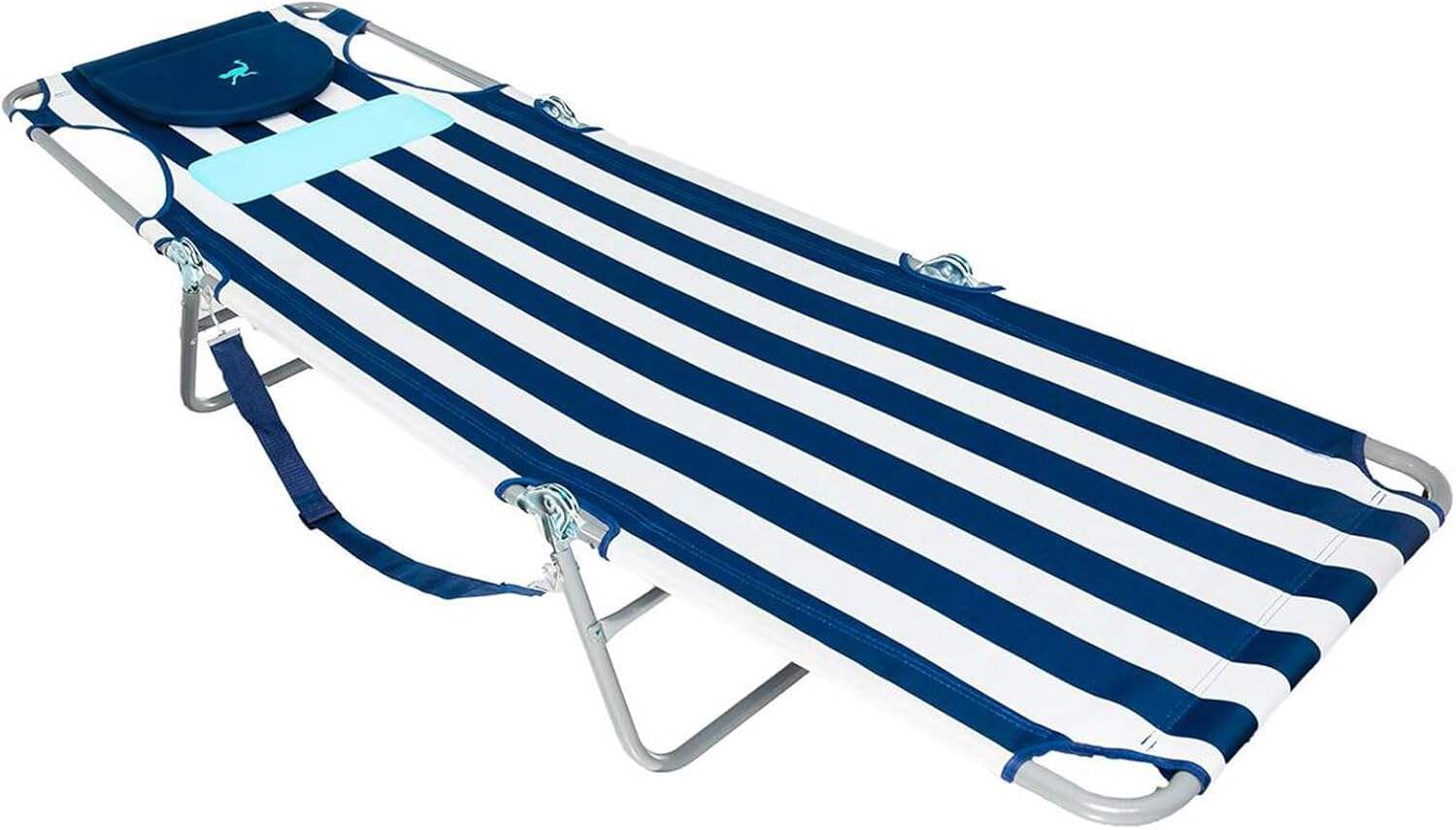 Ostrich Ladies Comfort Lounger, Foldable Beach Camping Pool Tanning Chair, Aqua