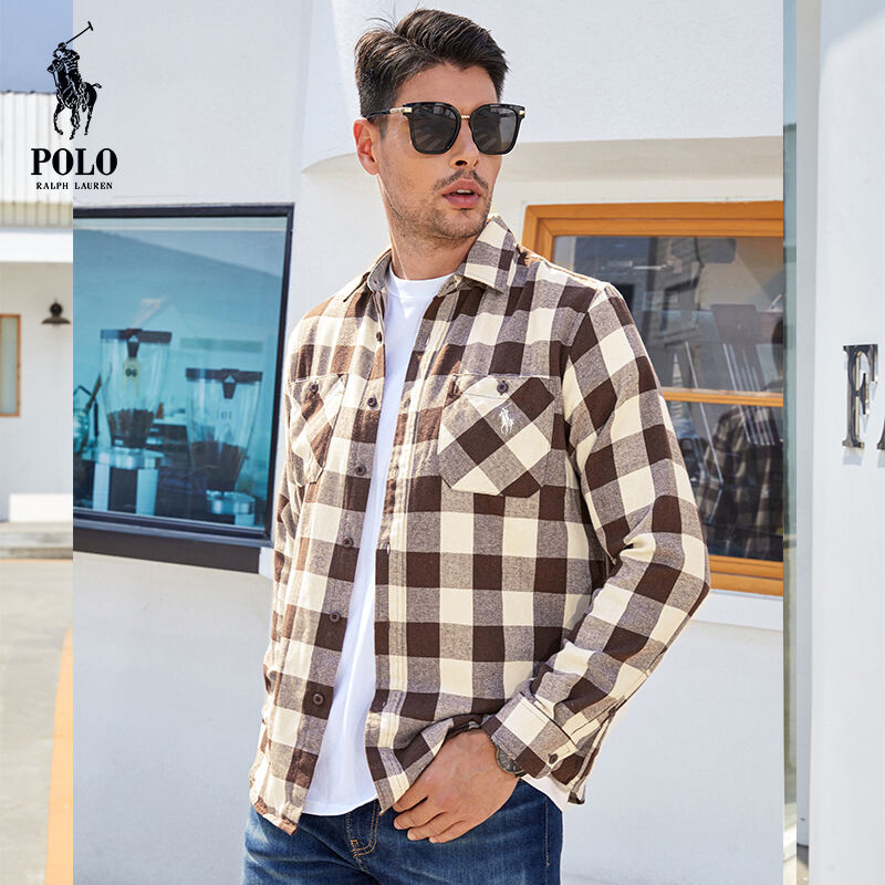 Ralph Lauren Men's flannel plaid shirt(Last day of limited time specials)