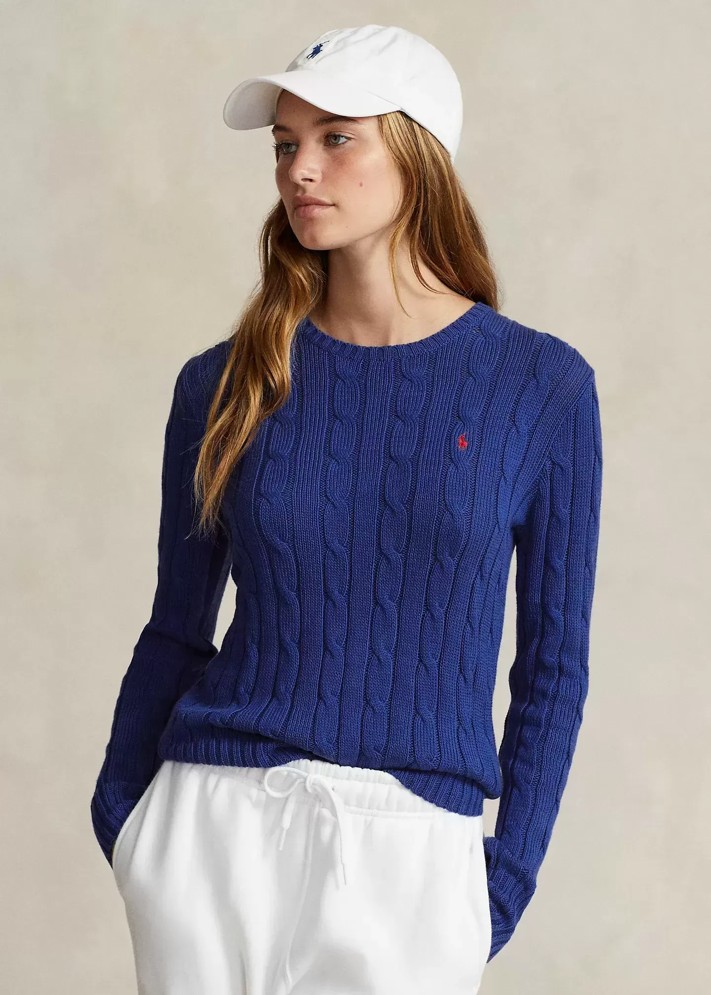 Polo Ralph Lauren Cable-Knit Cotton Crewneck Sweater