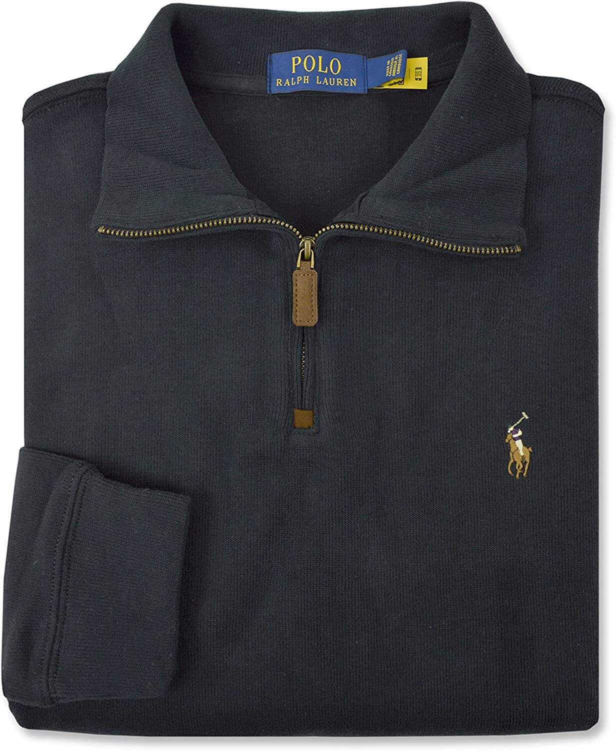 POLO RALPH LAUREN Men's Classic Estate-Rib Quarter-Zip Pullover Sweater