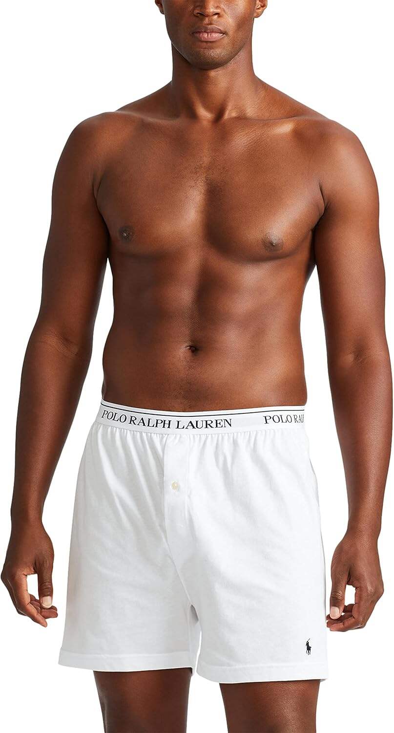 Polo Ralph Lauren Men's Classic Fit with Wicking Knit Boxers 3 Pack