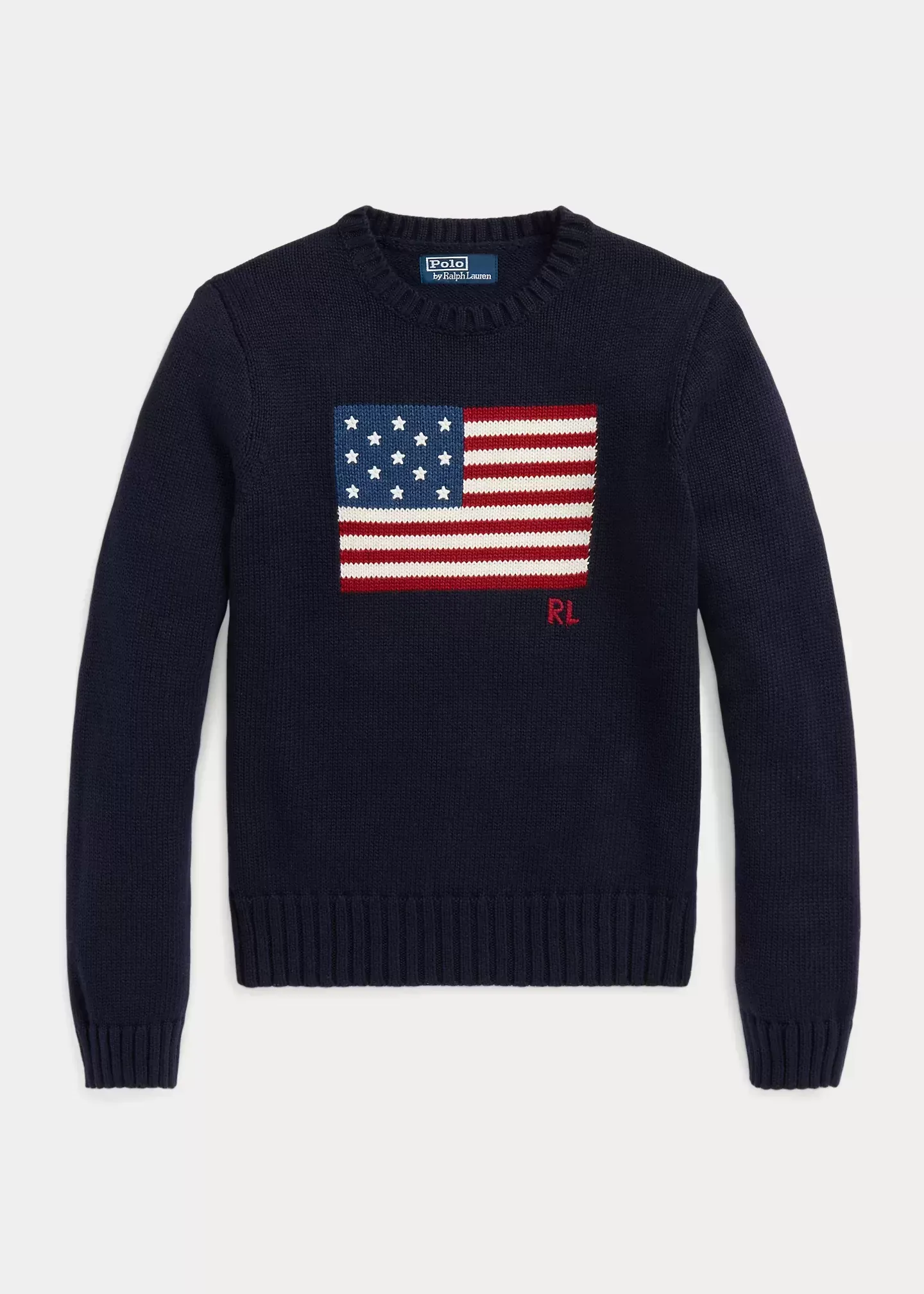 Polo Ralph Lauren Flag Cotton Crewneck Sweater