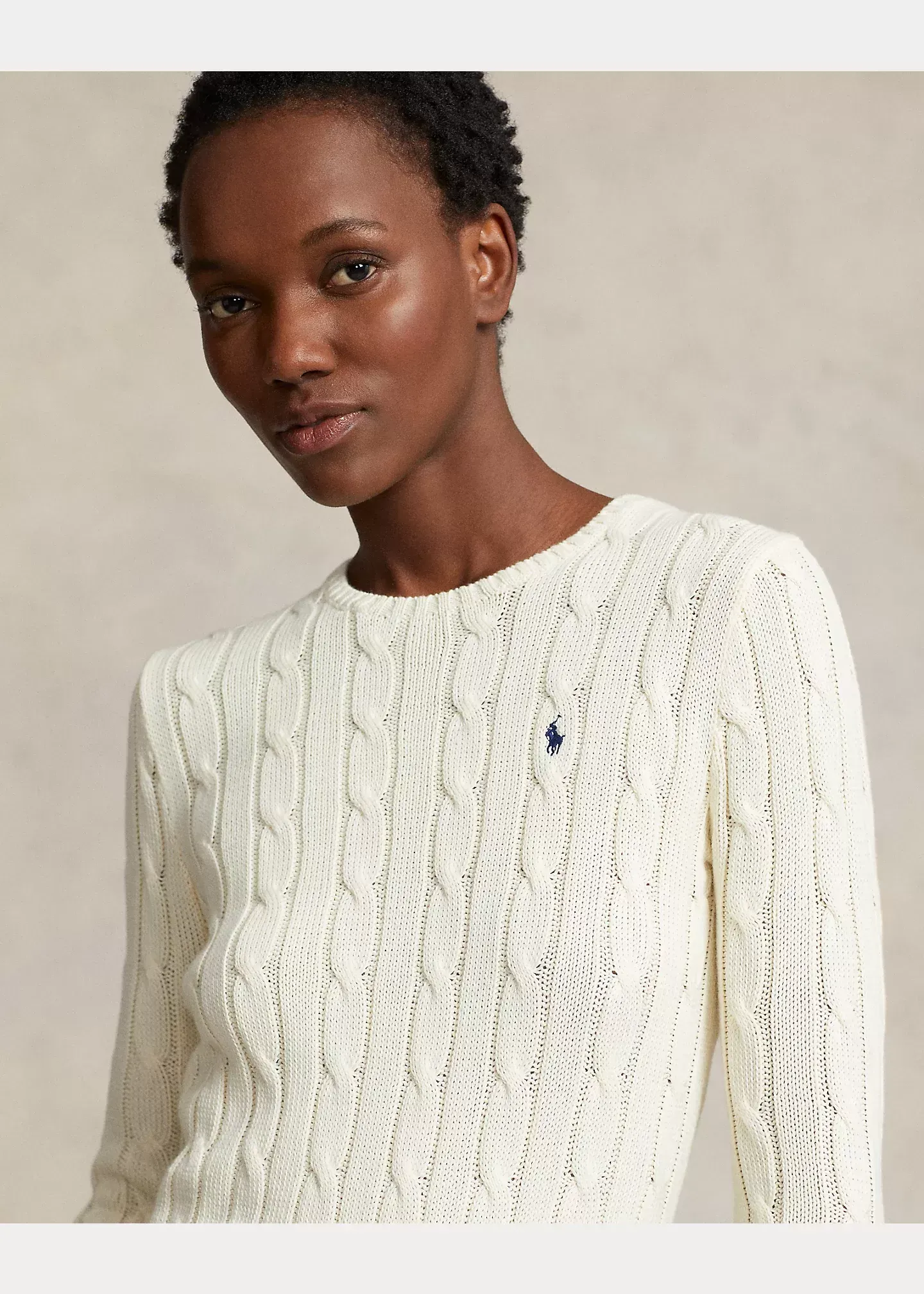 Polo Ralph Lauren Cable-Knit Cotton Crewneck Jumper