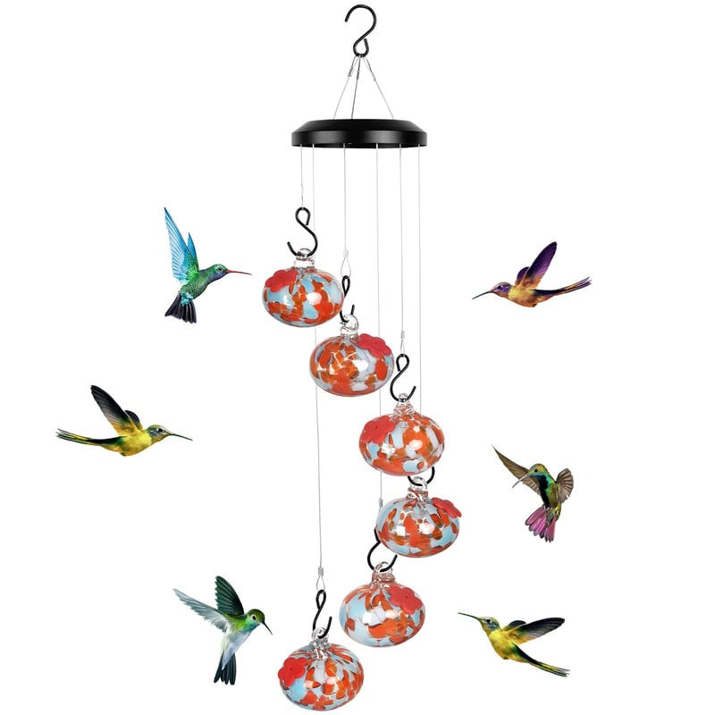 🎁 Hot Sale 49% OFF 🔥 2025 New Charming Wind Chimes Hummingbird Feeders Garden Decor