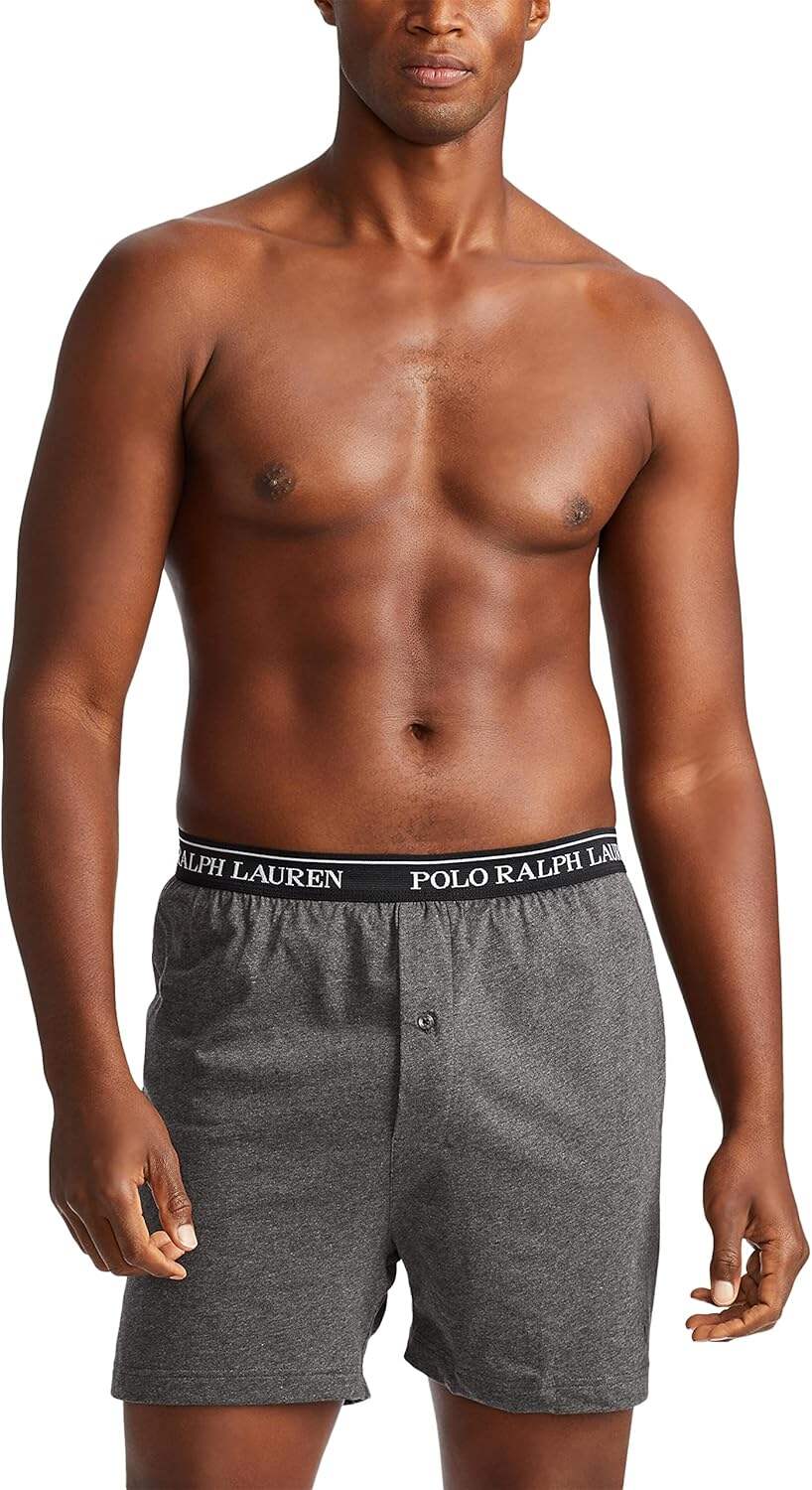 Polo Ralph Lauren Men's Classic Fit with Wicking Knit Boxers 3 Pack