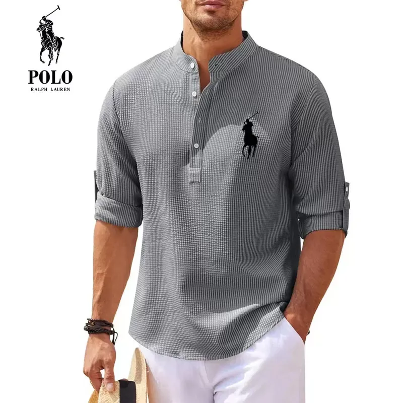 Ralph Lauren Men's Casual Collar Fashion Striped Shirts