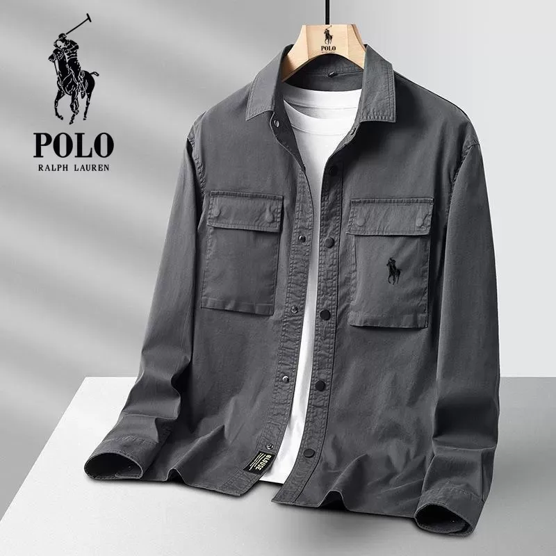 RALPH LAUREN Men's Workwear Trendy Cotton Casual Shirt Jacket
