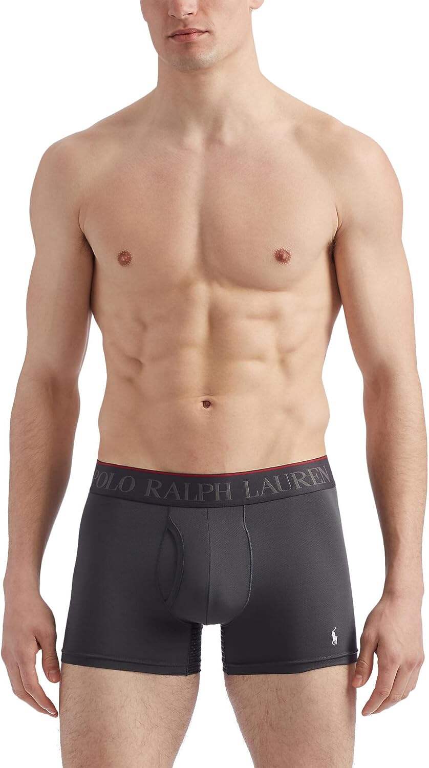 Polo Ralph Lauren Men's 4D Flex Max Flex Boxer Brief with Rib Side Panel