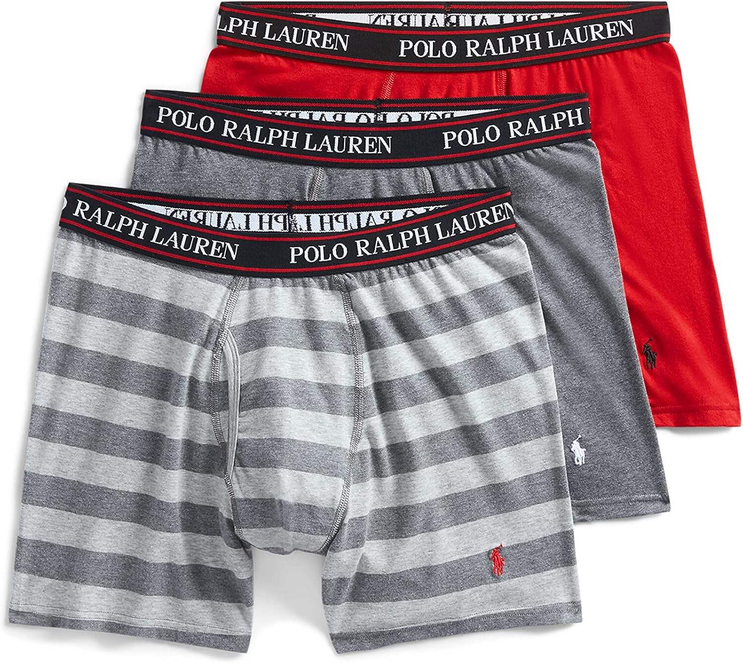 Polo Ralph Lauren Men's Stretch Classic Fit Boxer Briefs, Trunks & Long Leg Available, 3-pack