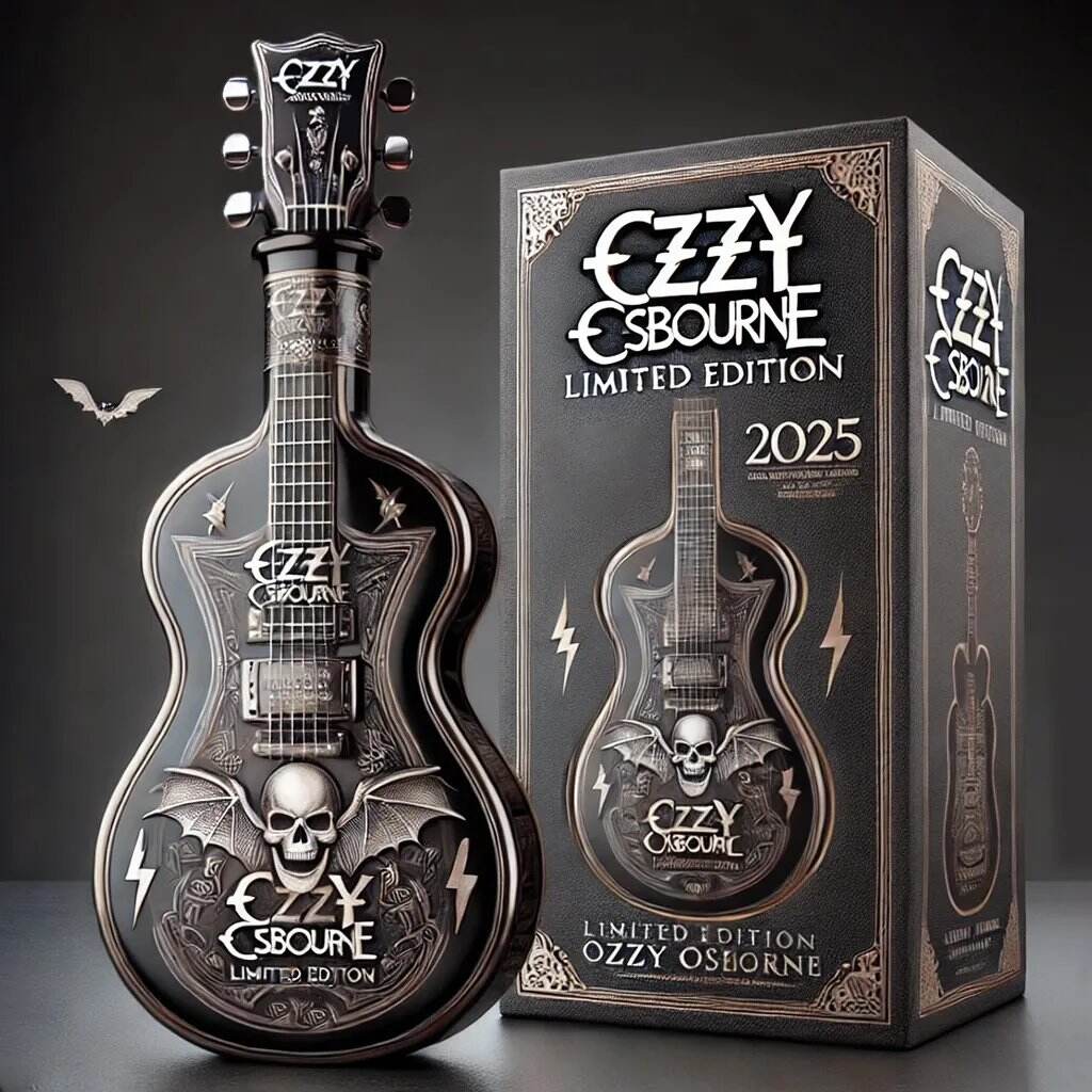 🥃🦇Ozzy Osbourne Limited Edition Whiskey bottle⚡️🖤