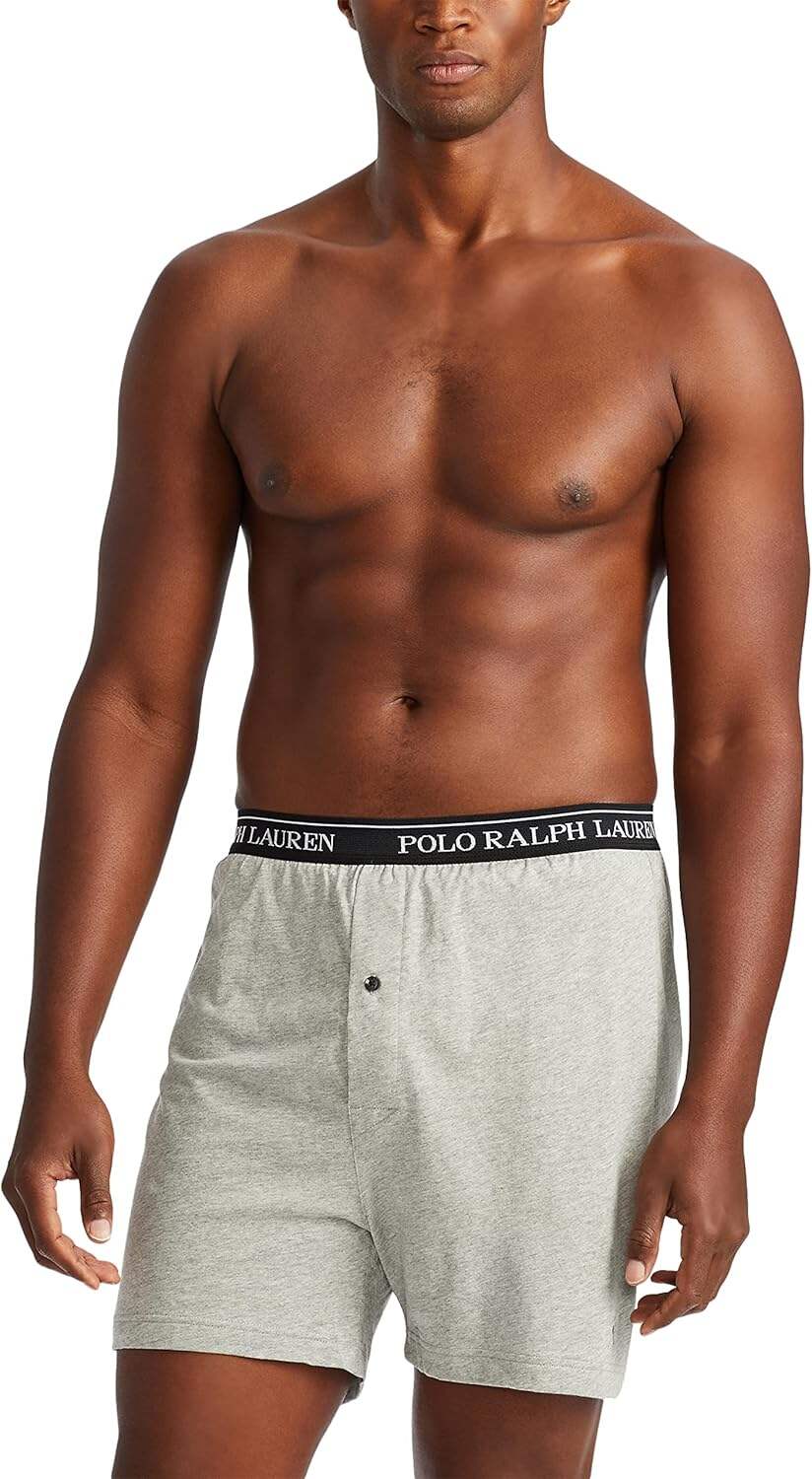 Polo Ralph Lauren Men's Classic Fit with Wicking Knit Boxers 3 Pack