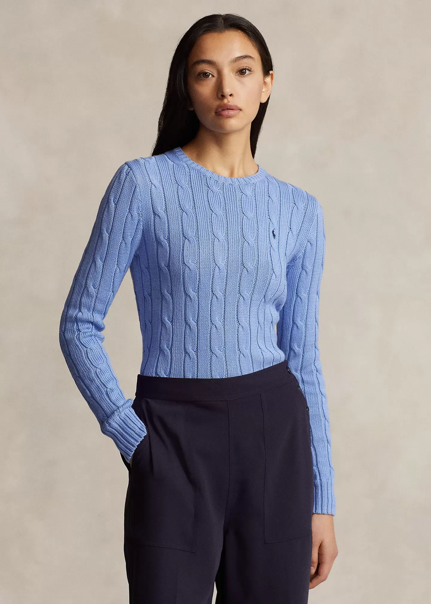 Polo Ralph Lauren Cable-Knit Cotton Crewneck Jumper