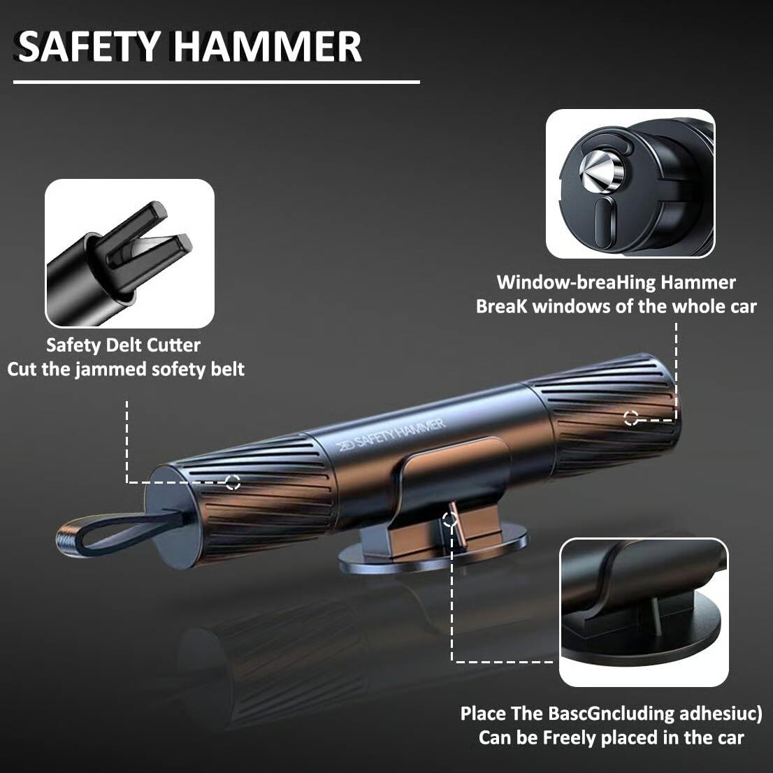 🛡️Safe Hammer Glass Breaker Under Water