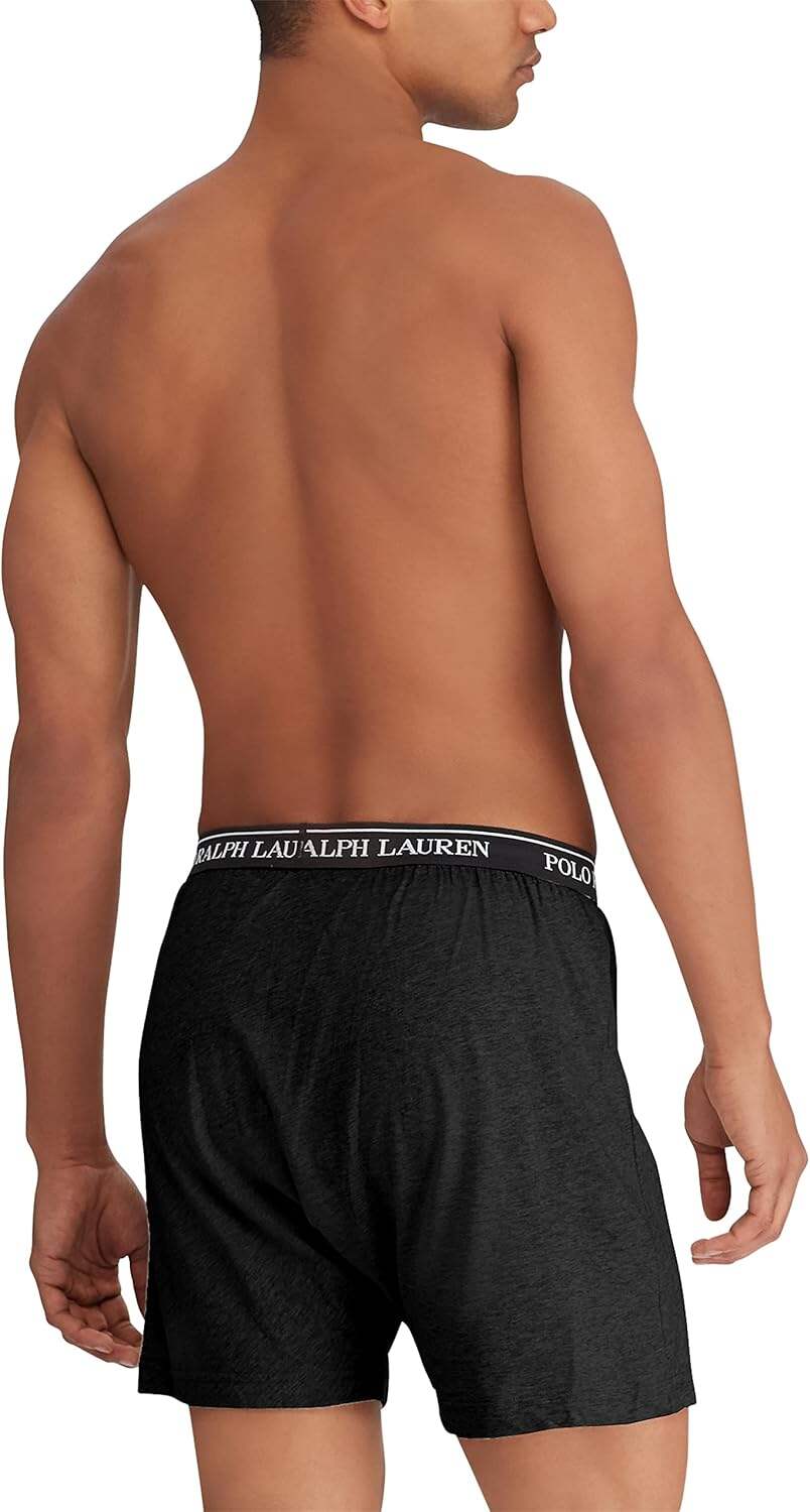 Polo Ralph Lauren Men's Classic Fit with Wicking Knit Boxers 3 Pack