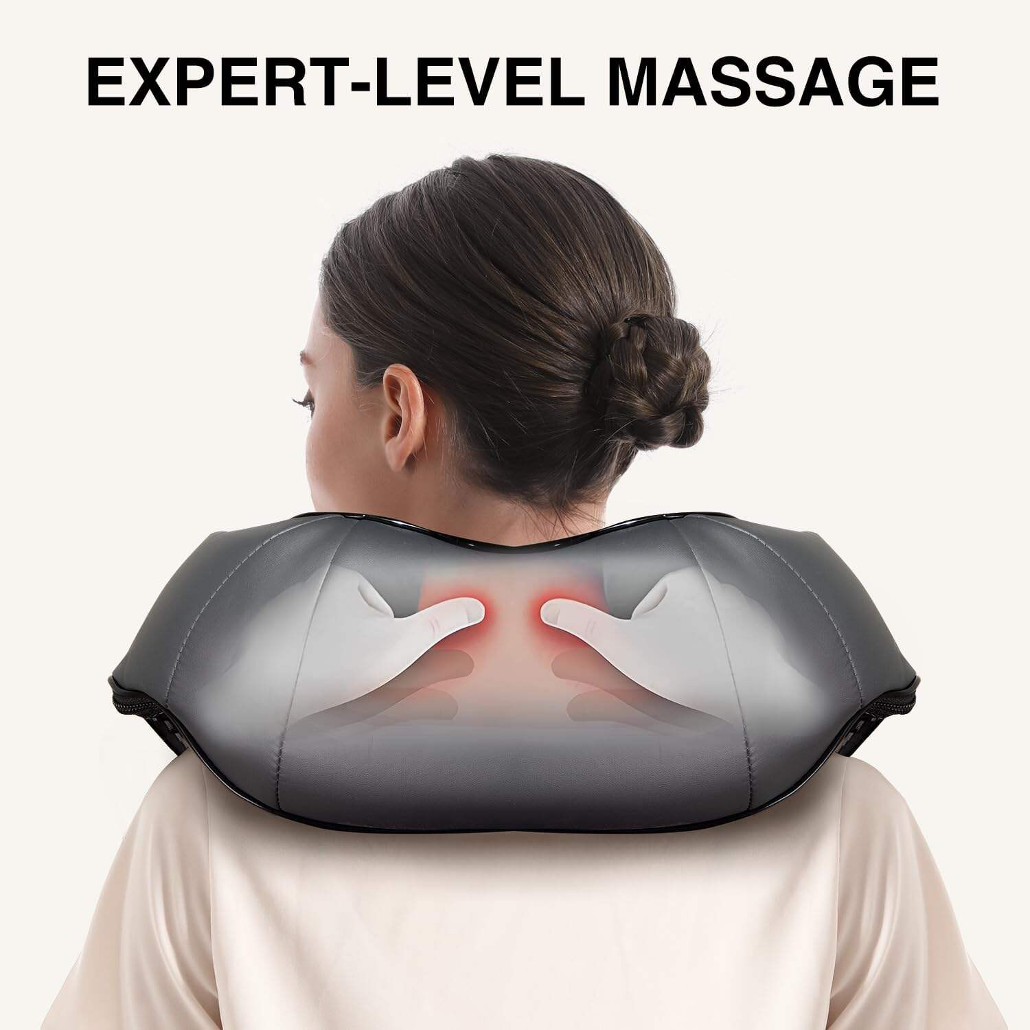 Shiatsu Neck and Back Massager with Soothing Heat, Electric Deep Tissue 3D Kneading Massage for Shoulder, Leg, Body Muscle Pain Relief, Home, Office, and Car