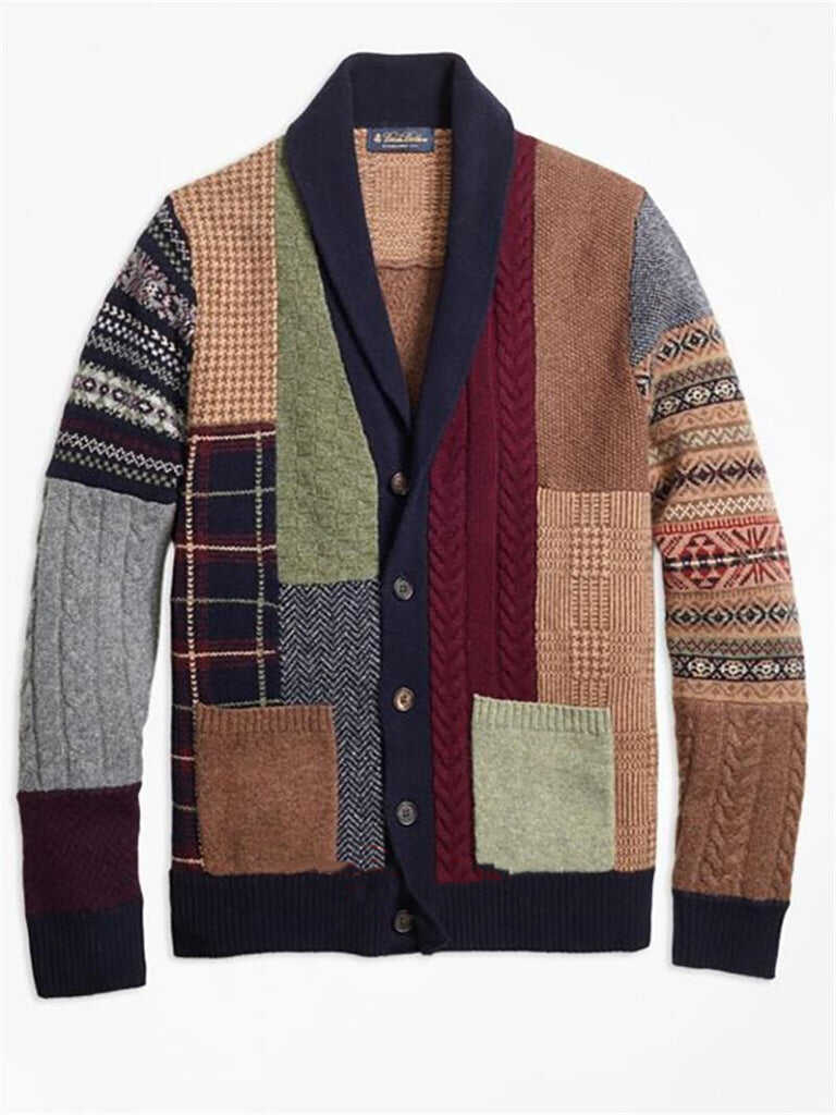 Ralph Lauren color Block Pocket Standard Vintage Men's Sweater