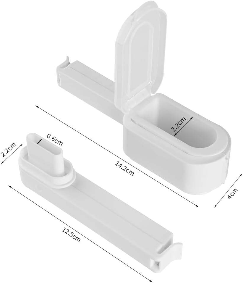 Food Clip Set with Pour Spout, 4PCS Seal and Pour Bag Clip with Spout for Food Snacks (Round)