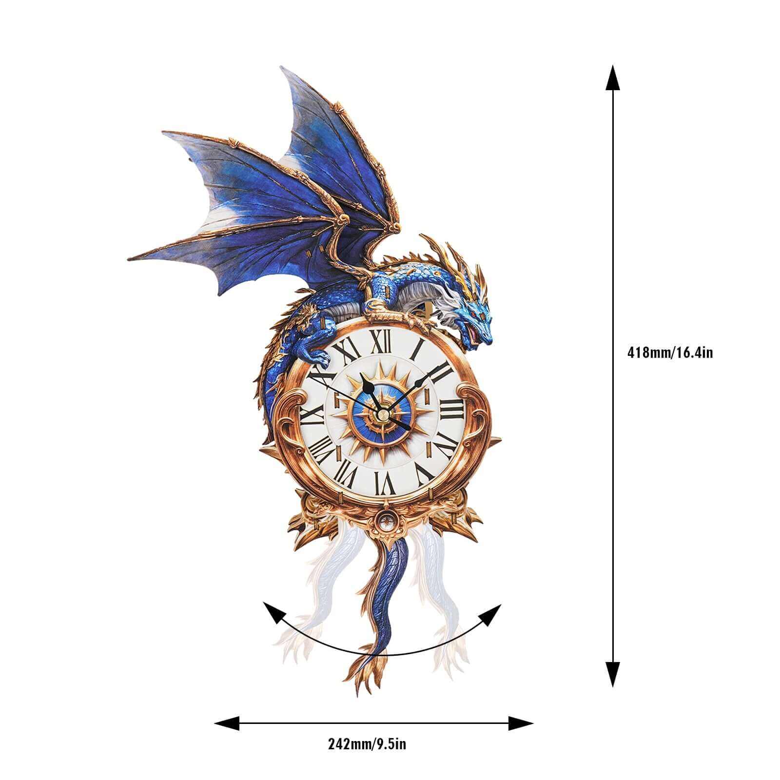 Blue Dragon DIY Wooden Clock, 3D Puzzle Craft Kit