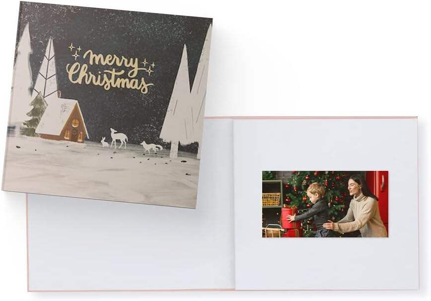 Heirloom Wedding Video Book - Create Your Own Digital Greeting Card Gift with Your Memories - Anniversary, Christmas, Wedding - Plays 10 Minutes of Video and Photos