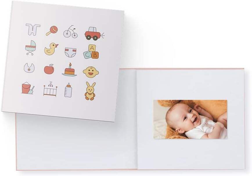 Heirloom Wedding Video Book - Create Your Own Digital Greeting Card Gift with Your Memories - Anniversary, Christmas, Wedding - Plays 10 Minutes of Video and Photos