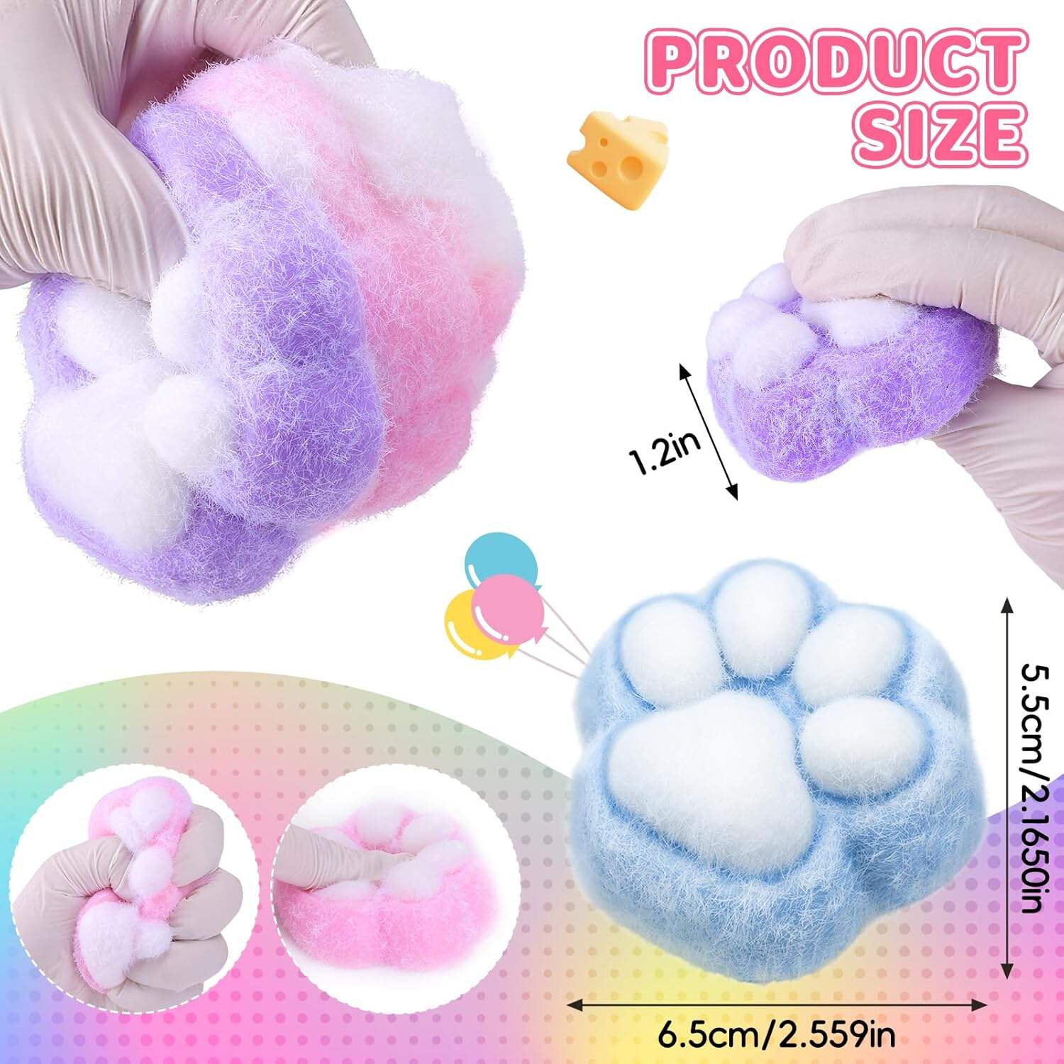 Big Taba Squishy Toys-3.15in, Handmade Ultra Soft Chick Taba Squishy Kit, Cute Fidget Toys Silicone Squeeze Toys for Kids & Adults Stress Relief