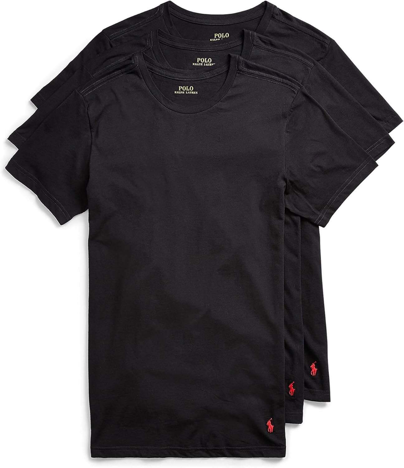 POLO Men's Polo Ralph Lauren Slim Fit Wicking Crew Undershirts (3 Pack)