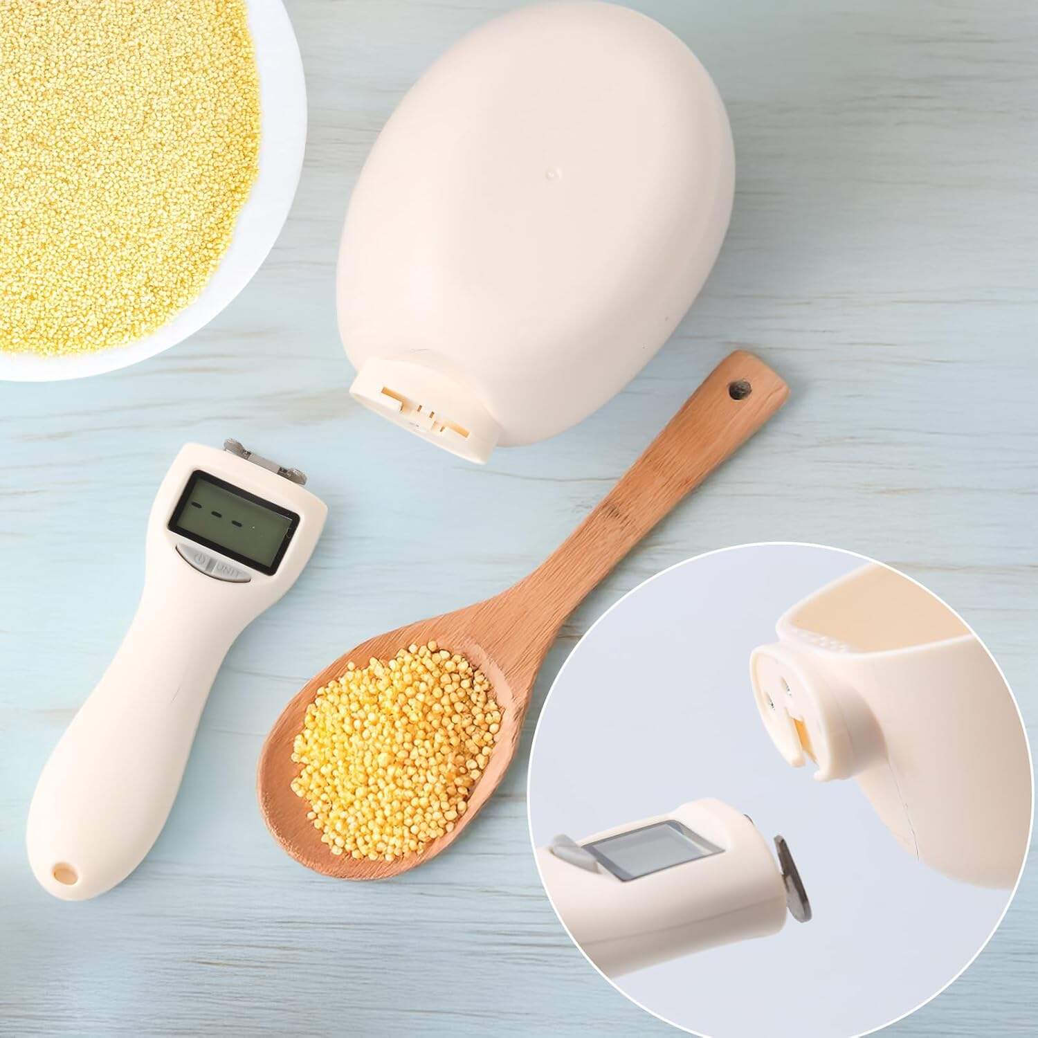 Digital Measuring Spoon, Digital Food Spoon Scale, Weighing Spoon Scale 800g / 0.1g High Accuracy with LCD Screen, Display Electronic Measuring Spoon for Kitchen Utensils and Daily Meals Pet Feeding