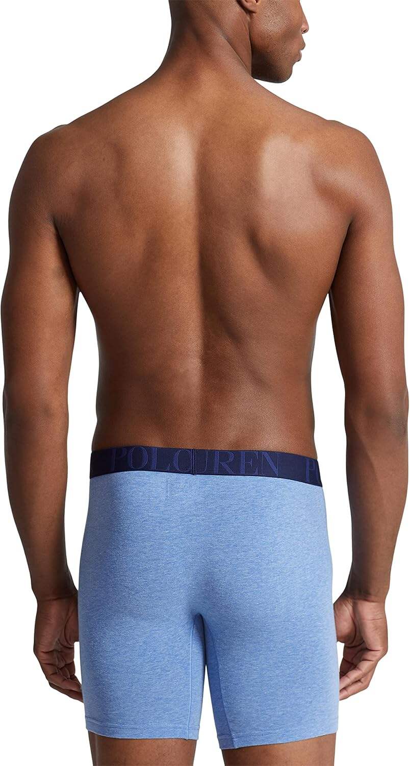 Polo Ralph Lauren Men's Stretch Classic Fit Boxer Briefs, Trunks & Long Leg Available, 3-pack