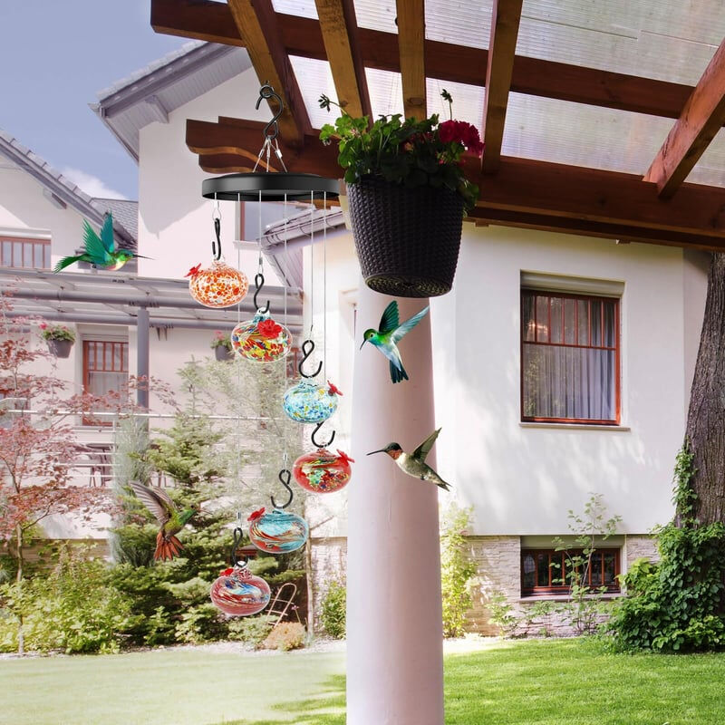 🎁 Hot Sale 49% OFF 🔥 2025 New Charming Wind Chimes Hummingbird Feeders Garden Decor
