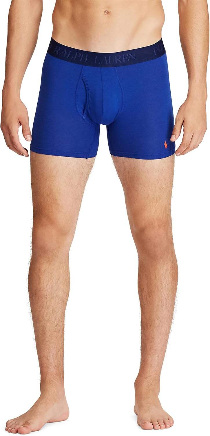 Polo Ralph Lauren Men's 4D Flex Cotton Modal Stretch Boxer Briefs (3 Pack)