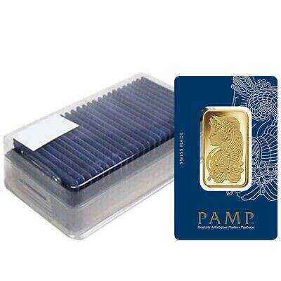1 oz Gold Bar PAMP Suisse Lady Fortuna Veriscan .9999 Fine (In Assay)