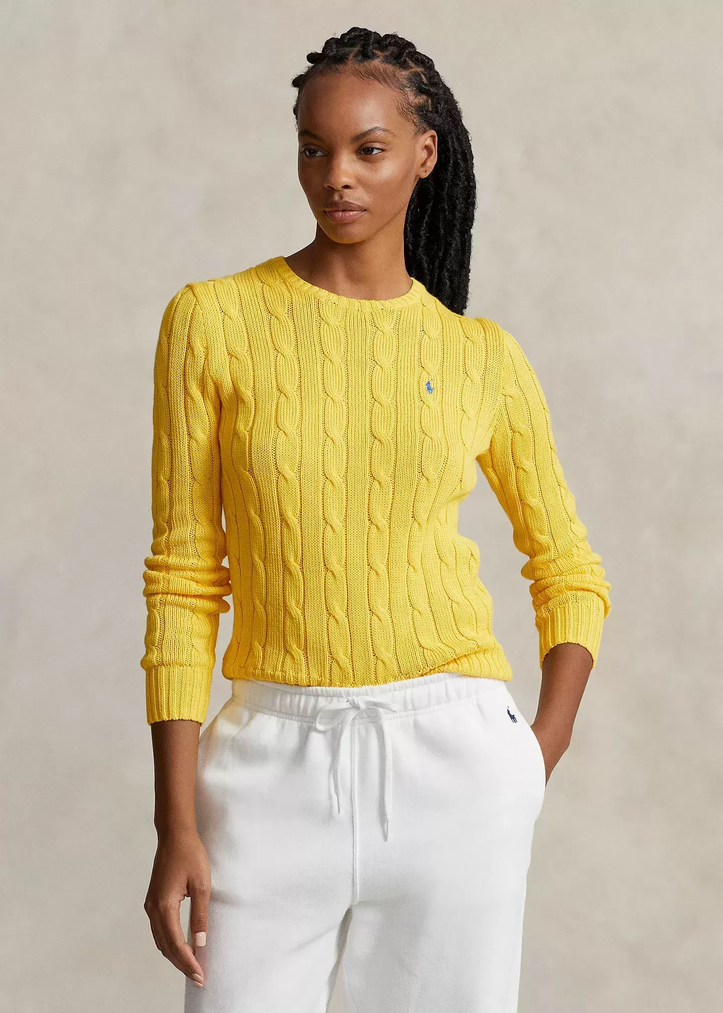 Polo Ralph Lauren Cable-Knit Cotton Crewneck Sweater