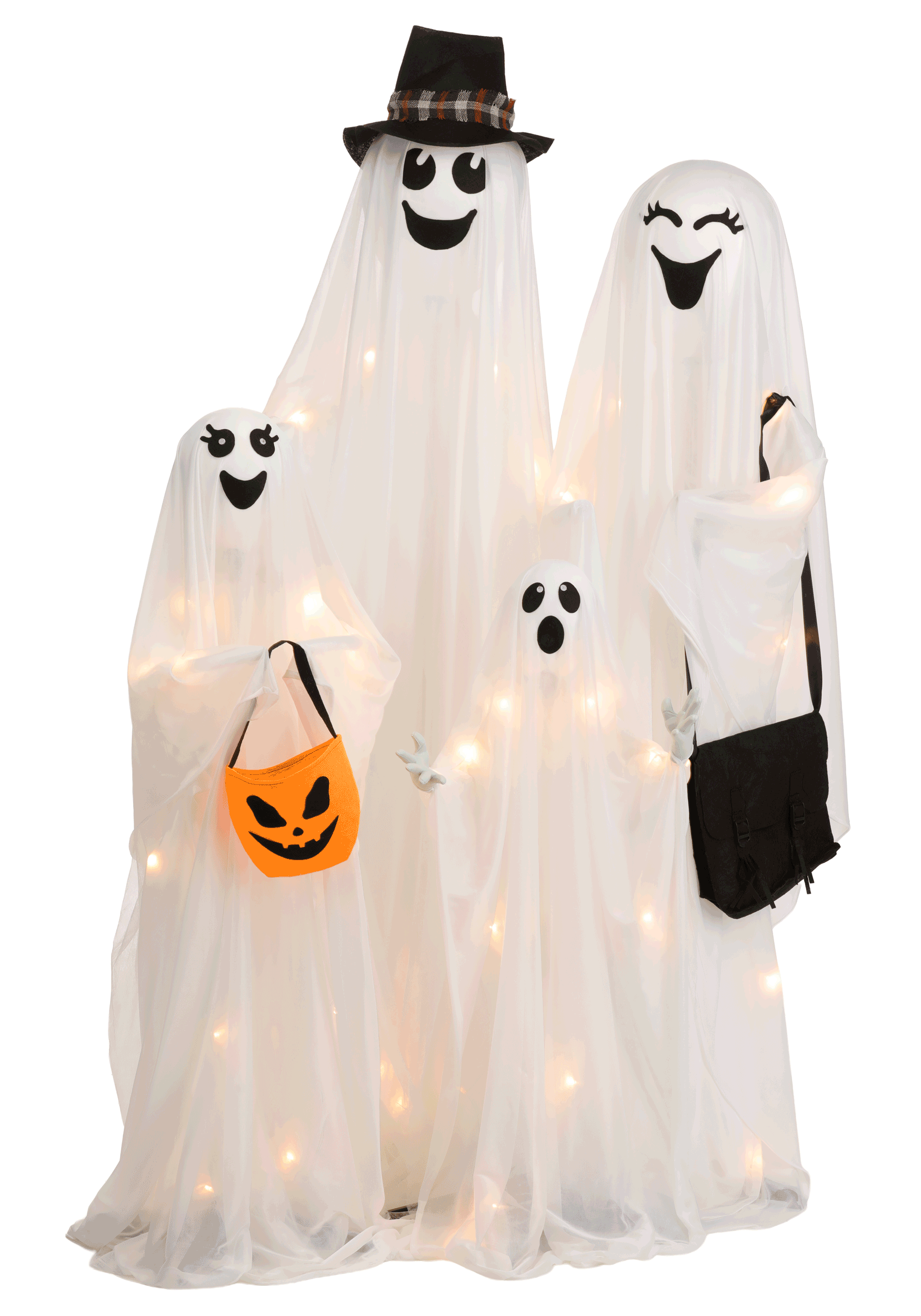 5.25FT Light Up High Spirited Ghost Family Halloween Decoration - Scream Saver